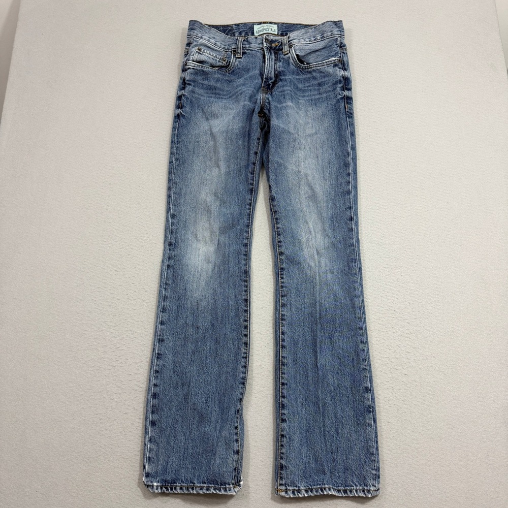 Vintage Aeropostale Jeans Mens 30x32 Blue Driggs Slim Bootcut Denim Cotton Faded